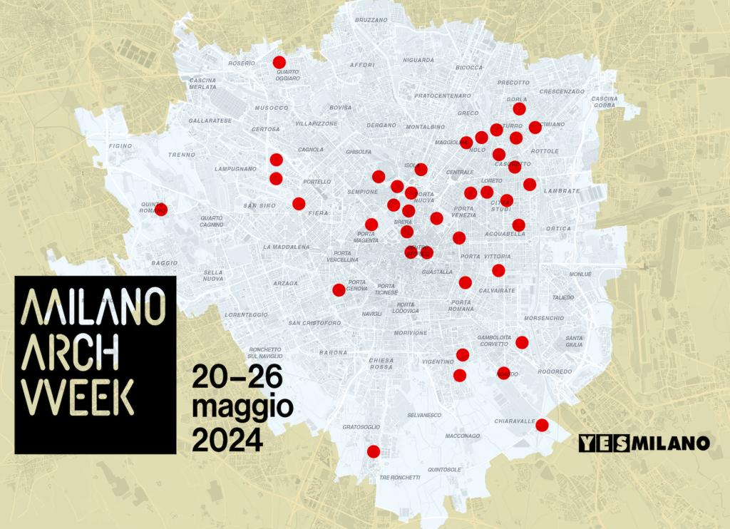 Mappa Milano Totale milano arch week 2024
